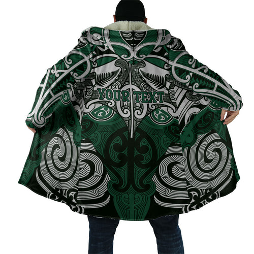 Personalised Maori Ngati Maniapoto Cloak Silver Fern Kowhaiwhai Art