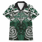 Personalised Maori Ngati Maniapoto Hawaiian Shirt Silver Fern Kowhaiwhai Art