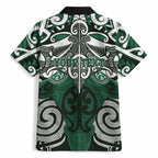 Personalised Maori Ngati Maniapoto Hawaiian Shirt Silver Fern Kowhaiwhai Art