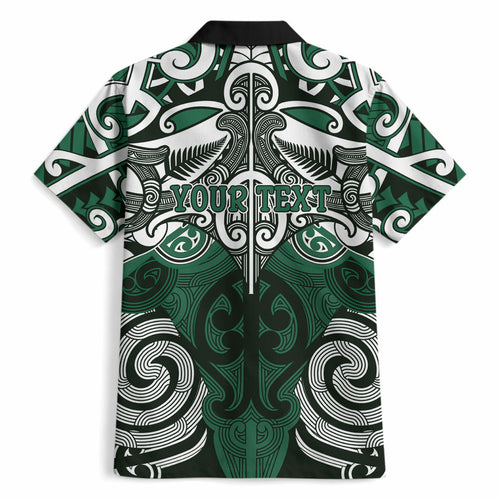Personalised Maori Ngati Maniapoto Hawaiian Shirt Silver Fern Kowhaiwhai Art