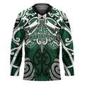 Personalised Maori Ngati Maniapoto Hockey Jersey Silver Fern Kowhaiwhai Art