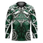 Personalised Maori Ngati Maniapoto Hockey Jersey Silver Fern Kowhaiwhai Art
