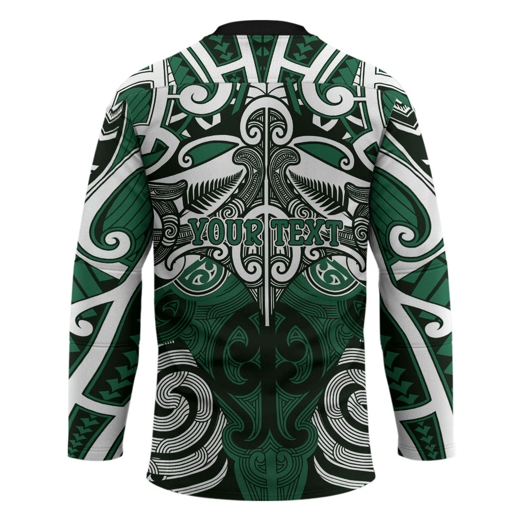 Personalised Maori Ngati Maniapoto Hockey Jersey Silver Fern Kowhaiwhai Art