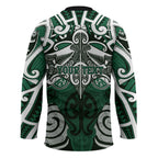 Personalised Maori Ngati Maniapoto Hockey Jersey Silver Fern Kowhaiwhai Art