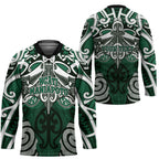 Personalised Maori Ngati Maniapoto Hockey Jersey Silver Fern Kowhaiwhai Art