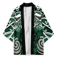 Personalised Maori Ngati Maniapoto Kimono Silver Fern Kowhaiwhai Art