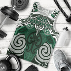Personalised Maori Ngati Maniapoto Men Tank Top Silver Fern Kowhaiwhai Art