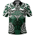 Personalised Maori Ngati Maniapoto Polo Shirt Silver Fern Kowhaiwhai Art