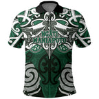 Personalised Maori Ngati Maniapoto Polo Shirt Silver Fern Kowhaiwhai Art