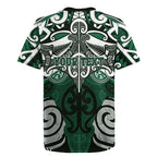 Personalised Maori Ngati Maniapoto Rugby Jersey Silver Fern Kowhaiwhai Art