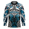 Personalised Maori Ngati Porou Hockey Jersey Silver Fern Kowhaiwhai Art