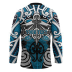 Personalised Maori Ngati Porou Hockey Jersey Silver Fern Kowhaiwhai Art