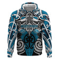 Personalised Maori Ngati Porou Hoodie Silver Fern Kowhaiwhai Art