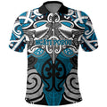 Personalised Maori Ngati Porou Polo Shirt Silver Fern Kowhaiwhai Art