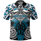 Personalised Maori Ngati Porou Polo Shirt Silver Fern Kowhaiwhai Art