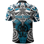Personalised Maori Ngati Porou Polo Shirt Silver Fern Kowhaiwhai Art