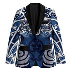 Personalised Maori Ngati Tuwharetoa Blazer Silver Fern Kowhaiwhai Art