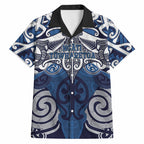 Personalised Maori Ngati Tuwharetoa Hawaiian Shirt Silver Fern Kowhaiwhai Art