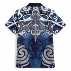 Personalised Maori Ngati Tuwharetoa Hawaiian Shirt Silver Fern Kowhaiwhai Art