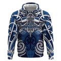 Personalised Maori Ngati Tuwharetoa Hoodie Silver Fern Kowhaiwhai Art