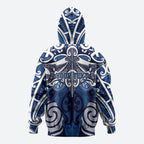 Personalised Maori Ngati Tuwharetoa Hoodie Silver Fern Kowhaiwhai Art