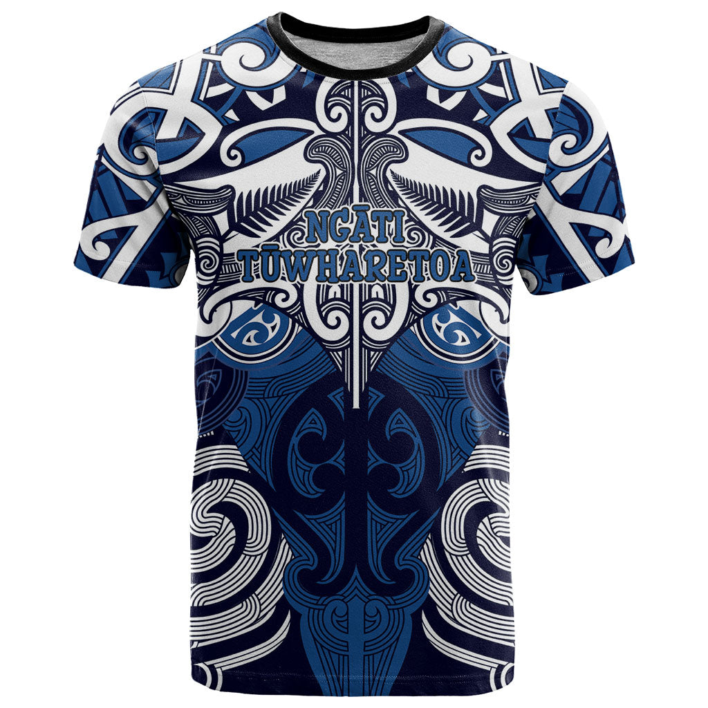 Personalised Maori Ngati Tuwharetoa T Shirt Silver Fern Kowhaiwhai Art