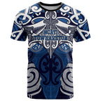 Personalised Maori Ngati Tuwharetoa T Shirt Silver Fern Kowhaiwhai Art