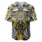Personalised Maori Ngati Whatua Baseball Jersey Silver Fern Kowhaiwhai Art
