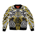 Personalised Maori Ngati Whatua Bomber Jacket Silver Fern Kowhaiwhai Art