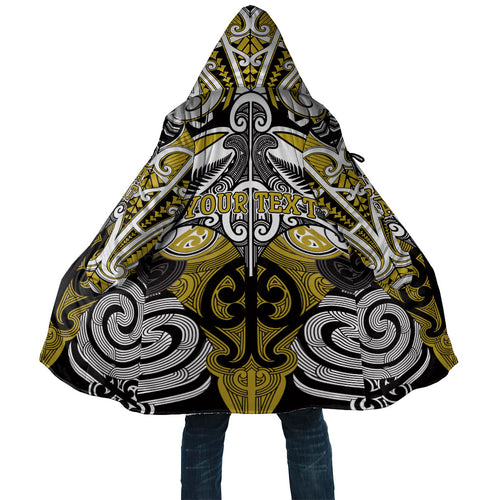 Personalised Maori Ngati Whatua Cloak Silver Fern Kowhaiwhai Art
