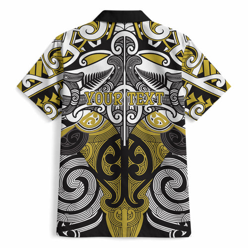 Personalised Maori Ngati Whatua Hawaiian Shirt Silver Fern Kowhaiwhai Art
