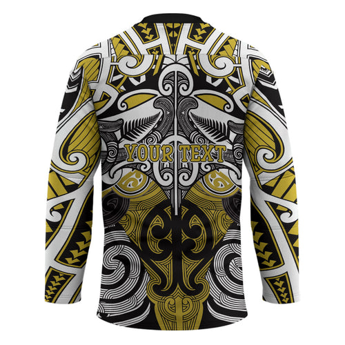 Personalised Maori Ngati Whatua Hockey Jersey Silver Fern Kowhaiwhai Art