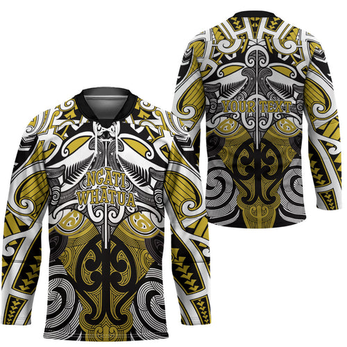 Personalised Maori Ngati Whatua Hockey Jersey Silver Fern Kowhaiwhai Art