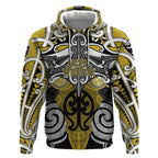 Personalised Maori Ngati Whatua Hoodie Silver Fern Kowhaiwhai Art