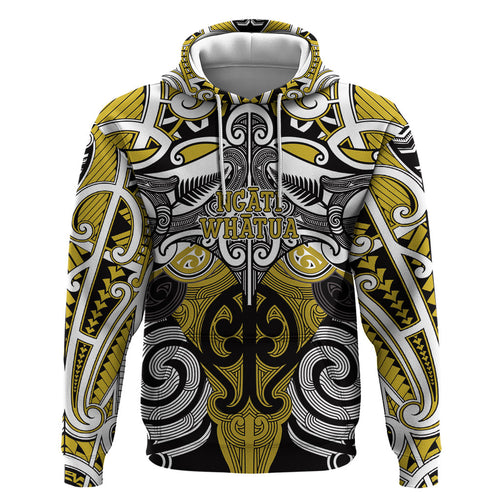 Personalised Maori Ngati Whatua Hoodie Silver Fern Kowhaiwhai Art