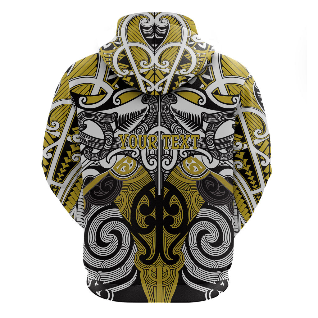 Personalised Maori Ngati Whatua Hoodie Silver Fern Kowhaiwhai Art