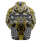 Personalised Maori Ngati Whatua Hoodie Silver Fern Kowhaiwhai Art