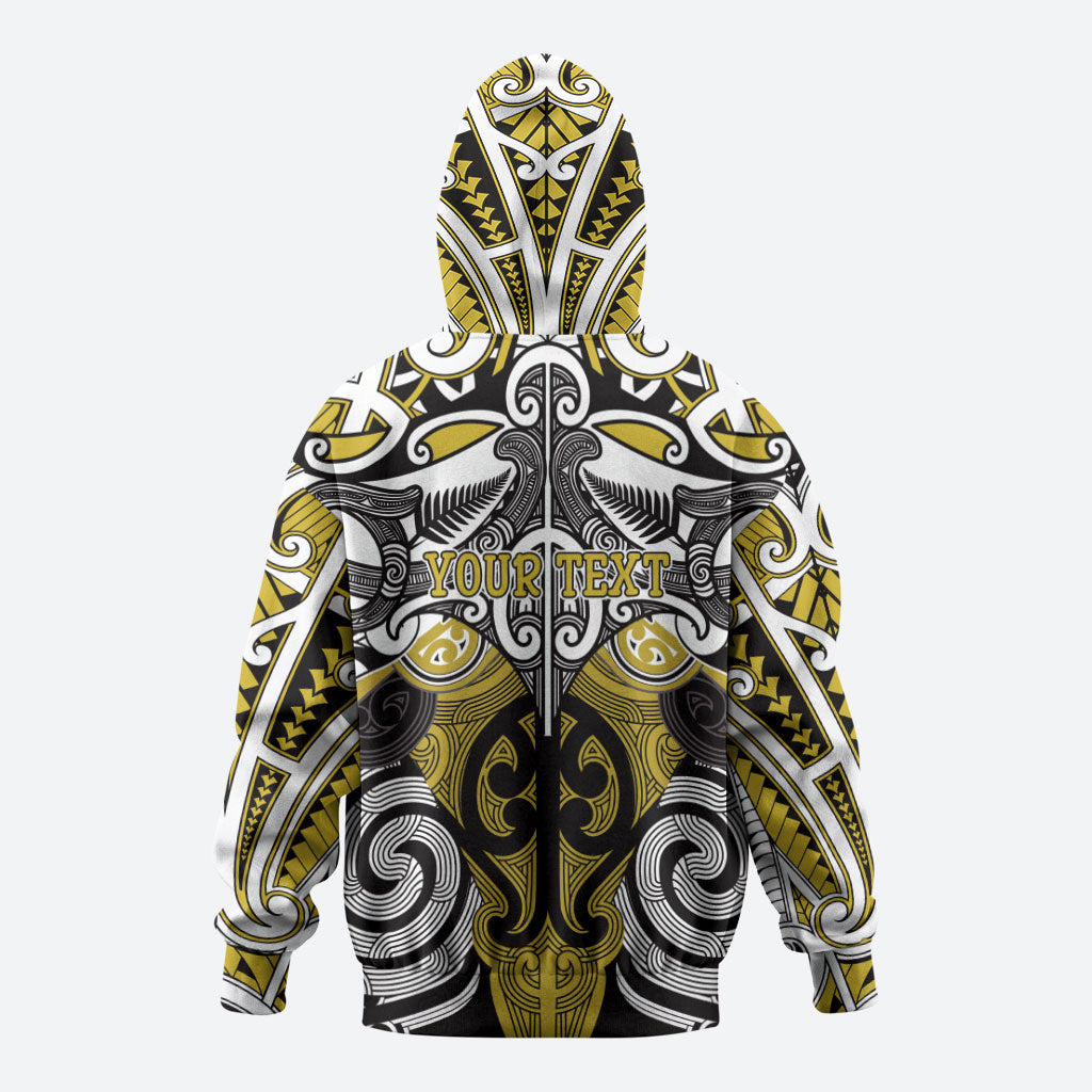 Personalised Maori Ngati Whatua Hoodie Silver Fern Kowhaiwhai Art