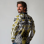 Personalised Maori Ngati Whatua Long Sleeve Polo Shirt Silver Fern Kowhaiwhai Art