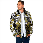 Personalised Maori Ngati Whatua Padded Jacket Silver Fern Kowhaiwhai Art