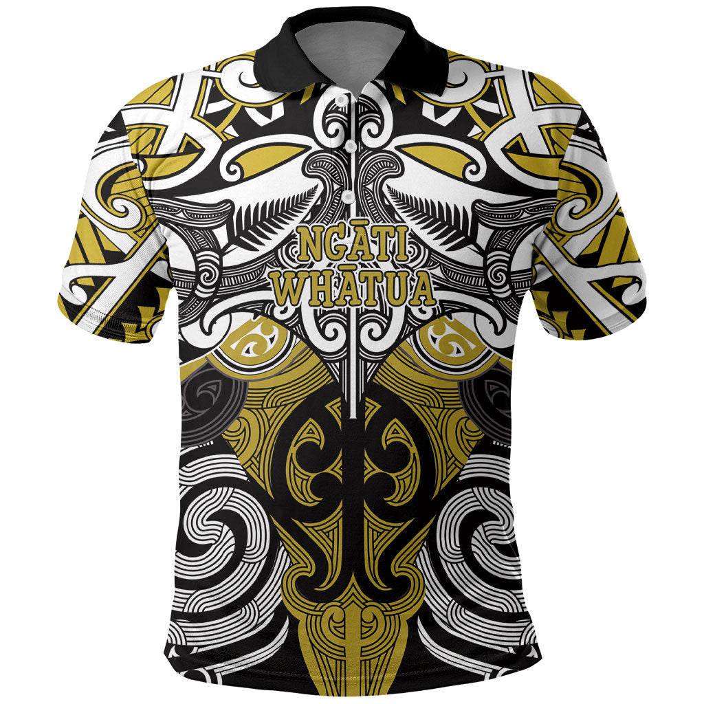 Personalised Maori Ngati Whatua Polo Shirt Silver Fern Kowhaiwhai Art