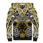 Personalised Maori Ngati Whatua Sherpa Hoodie Silver Fern Kowhaiwhai Art