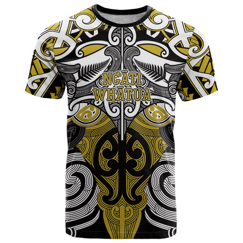 Personalised Maori Ngati Whatua T Shirt Silver Fern Kowhaiwhai Art