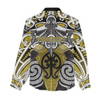 Personalised Maori Ngati Whatua Women Casual Shirt Silver Fern Kowhaiwhai Art