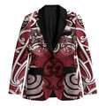 Personalised Maori Te Arawa Blazer Silver Fern Kowhaiwhai Art