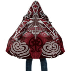 Personalised Maori Te Arawa Cloak Silver Fern Kowhaiwhai Art