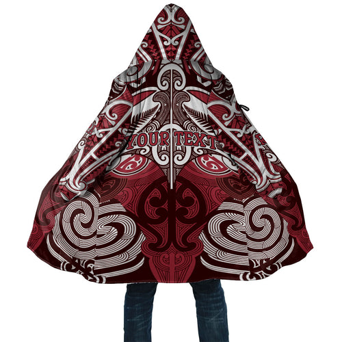 Personalised Maori Te Arawa Cloak Silver Fern Kowhaiwhai Art