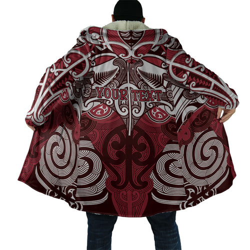 Personalised Maori Te Arawa Cloak Silver Fern Kowhaiwhai Art