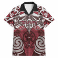 Personalised Maori Te Arawa Hawaiian Shirt Silver Fern Kowhaiwhai Art