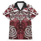 Personalised Maori Te Arawa Hawaiian Shirt Silver Fern Kowhaiwhai Art